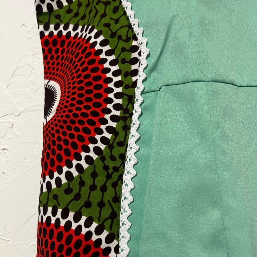 African Print Bodycon Dress | Knee Length Ankara Event Dress Sz XL - Picture 6 of 9